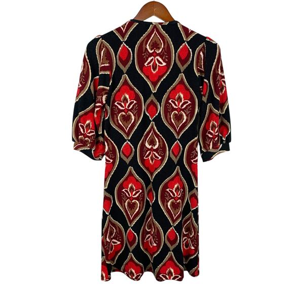 Melissa Masse Dress Made To Measure Red Black Knit Women's M - Picture 5 of 10